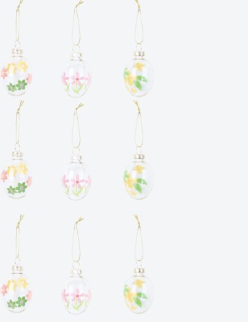 Set globuri 9 bucati ACTION, floral