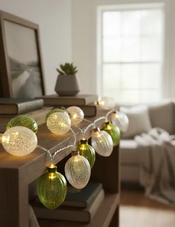 Ghirlanda luminoasa, verde/alb Verde