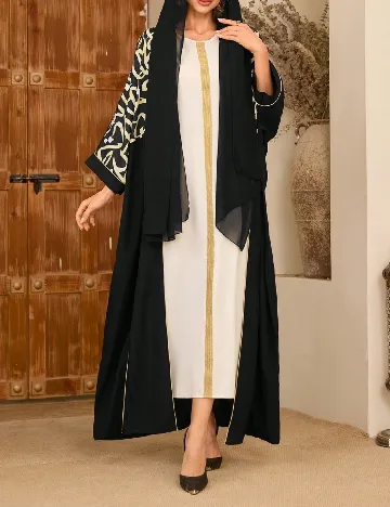 Kimono SHEIN, negru/galben