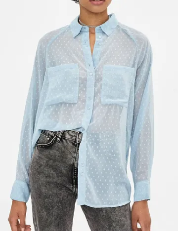 Camasa Bershka, albastru Albastru