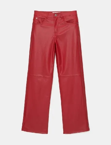 Pantaloni Pull&Bear, rosu