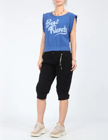 Pantaloni scurti Zara, negru Negru