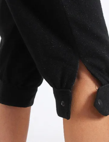 Pantaloni scurti Zara, negru Negru