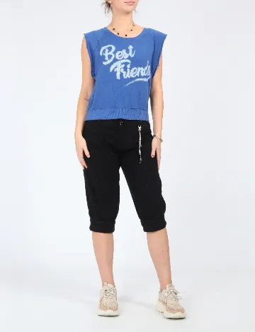 Pantaloni scurti Zara, negru Negru