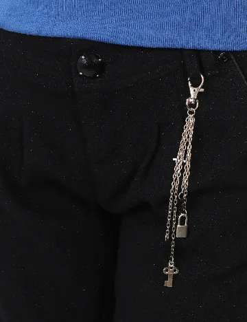 Pantaloni scurti Zara, negru Negru