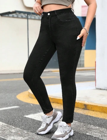 Blugi SHEIN CURVE, negru