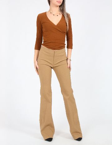 Pantaloni Zara, maro