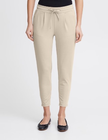Pantaloni Ichi, crem