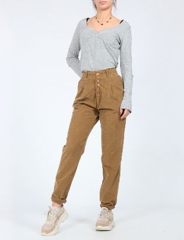 Pantaloni Zara, maro