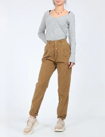 Pantaloni Zara, maro