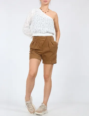 Pantaloni scurti Zara, maro Maro