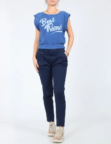 Pantaloni Zara, bleumarin