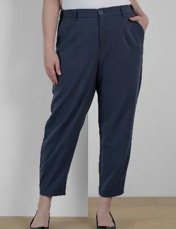 Pantaloni Kaffe Curve, bleumarin