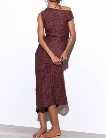 Rochie medie Pull&Bear, pruna