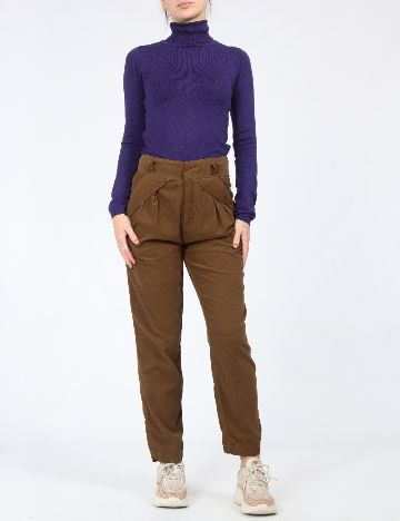 Pantaloni Zara, maro