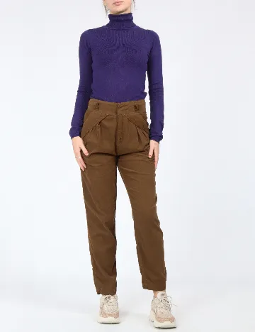 Pantaloni Zara, maro