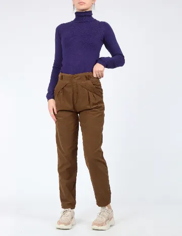 Pantaloni Zara, maro