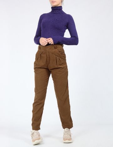 Pantaloni Zara, maro