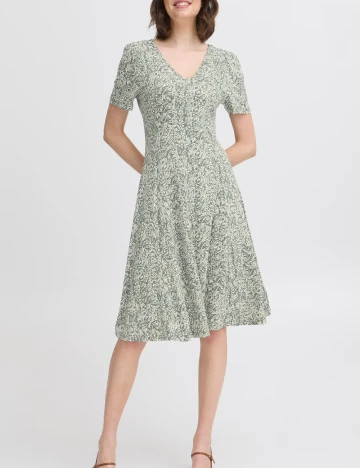 Rochie medie Fransa, verde Verde