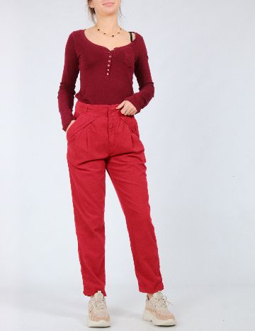 Pantaloni Zara, rosu