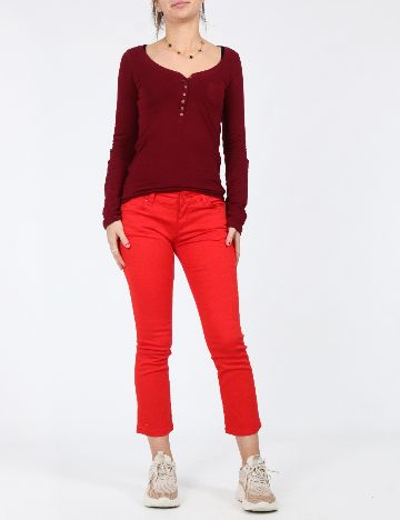 Pantaloni Zara, rosu