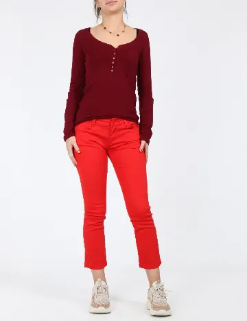 Pantaloni Zara, rosu