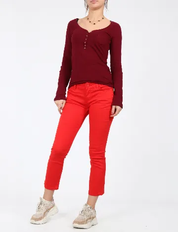 Pantaloni Zara, rosu