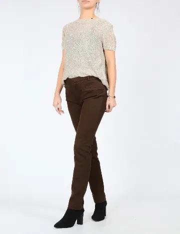 Pantaloni Zara, maro