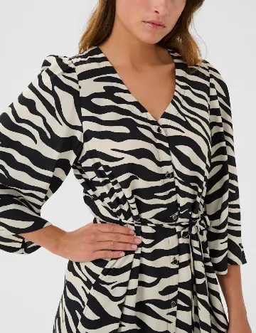 Rochie scurta Kaffe, negru/bej