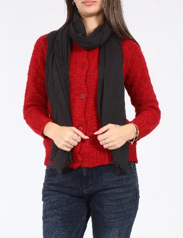 Esarfa Bershka, negru Negru