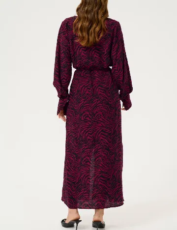 Rochie lunga Kaffe, negru/roz