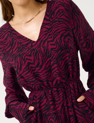 Rochie lunga Kaffe, negru/roz