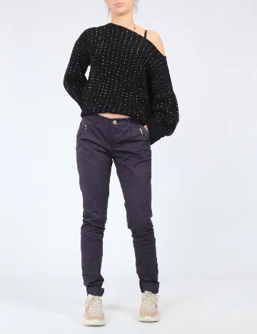 Pantaloni Bershka, bleumarin