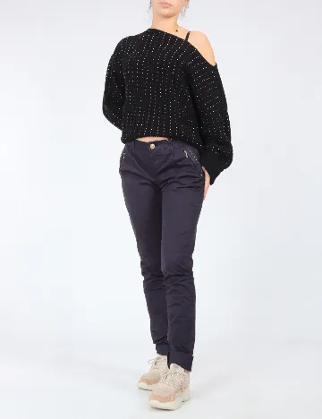 Pantaloni Bershka, bleumarin