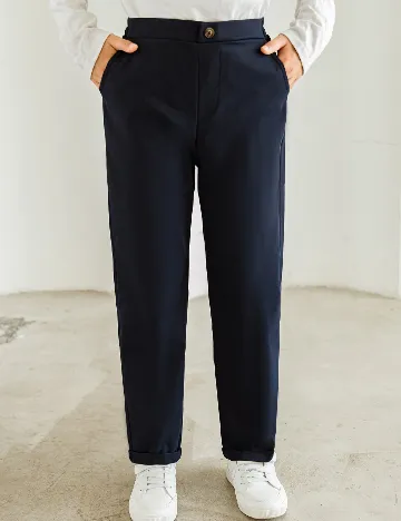 Pantaloni Shein Kids, bleumarin