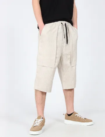 Pantaloni scurti Zara, bej Crem