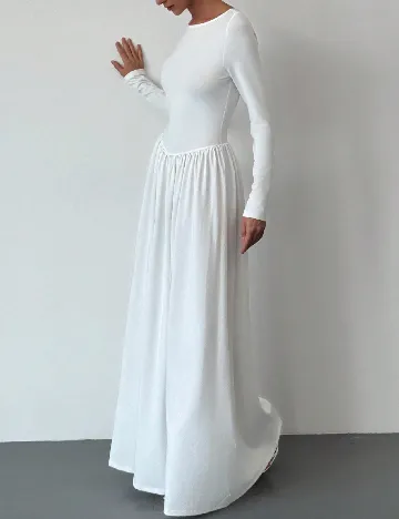 Rochie lunga SHEIN, alb Alb