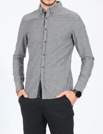 Camasa Bershka, gri Gri