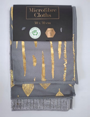 Set lavete microfibra 3 bucati Zd Trading, gri