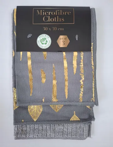 Set lavete microfibra 3 bucati Zd Trading, gri