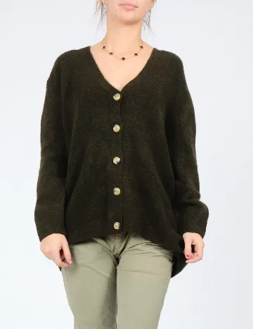 Cardigan Oversize Zara, verde