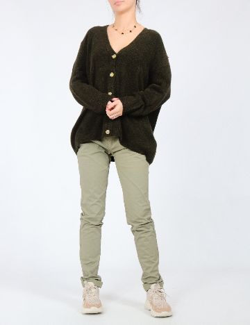 Cardigan Oversize Zara, verde