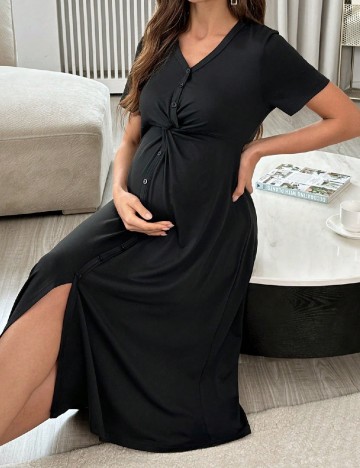 Rochie medie SHEIN Maternity, negru