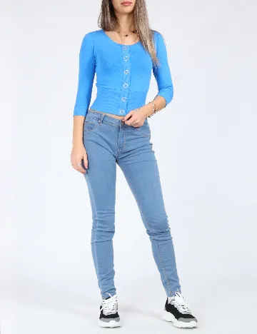 Blugi Bershka, albastru deschis