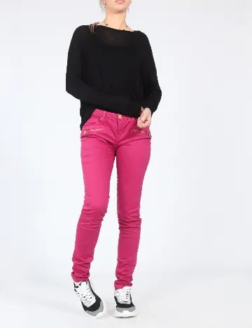 Pantaloni Bershka, magenta
