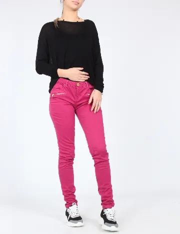 Pantaloni Bershka, magenta