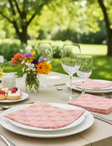 Set servetele 20 buc Harmony, roz Roz