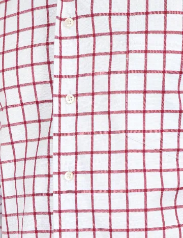 Camasa Zara, alb/rosu
