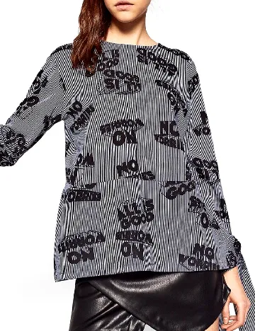 Bluza Zara, bleumarin/negru