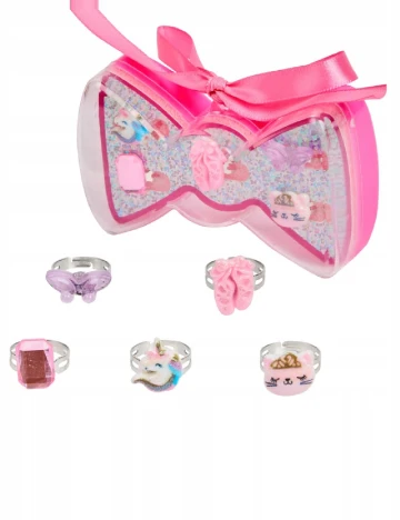 Set Inele 5 bucati Little Concepts, roz